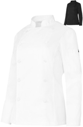 CHAQUETA COCINERA BOTONES FORRADOS BLANCA O NEGRA