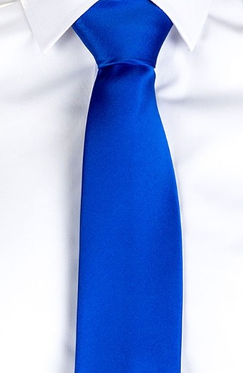 CORBATA SIN NUDO DE RASO UNISEX AZULINA