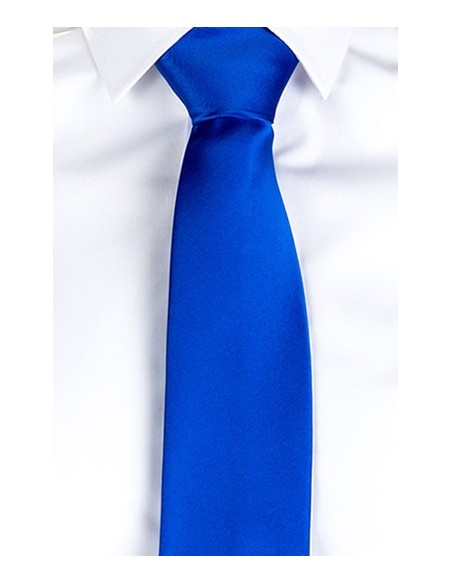 CORBATA SIN NUDO DE RASO UNISEX AZULINA