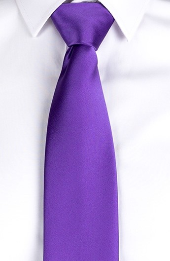 CORBATA SIN NUDO DE RASO UNISEX  MORADO