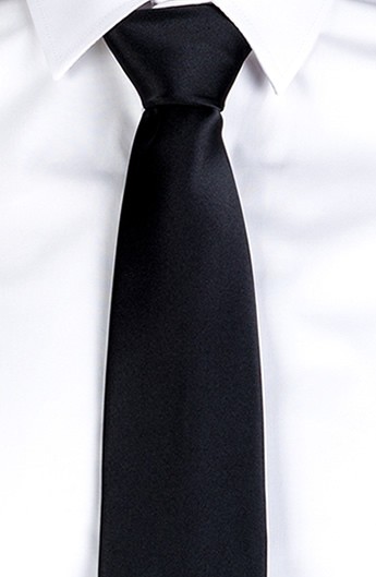 CRAVATTA NODO SATINATO UNISEX  NERO