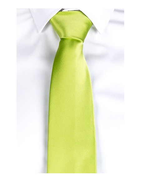 CORBATA SIN NUDO DE RASO UNISEX  PISTACHO