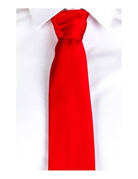 CRAVATTA NODO SATINATO UNISEX  ROSSO