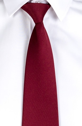 CORBATA CON NUDO Y ELÁSTICO DE RASO UNISEX  BURDEOS