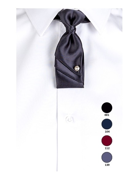 CRAVATTA SATINATA UNISEX MARENGO GRIGIO