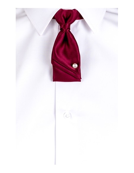 CRAVATTA SATINATA UNISEX BORDEAUX
