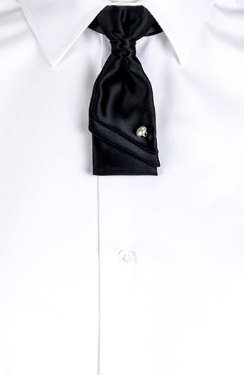 CRAVATTA SATINATA UNISEX NERO