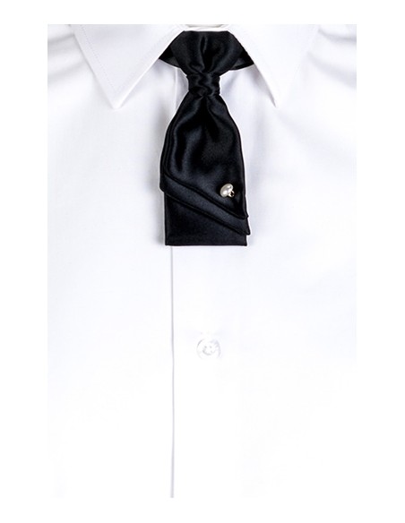CRAVATTA SATINATA UNISEX NERO