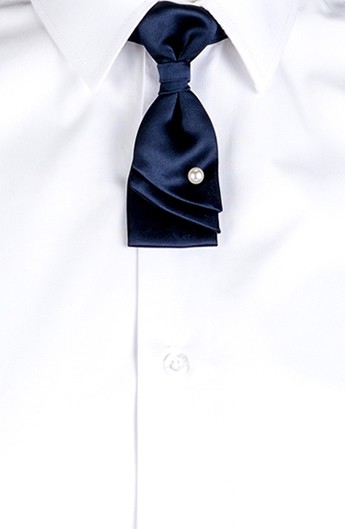 CRAVATTA SATINATA UNISEX BLU