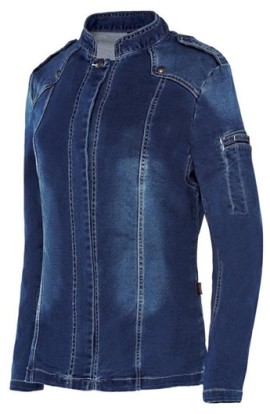 CHAQUETA DENIM PUNTO MANGA LARGA MUJER