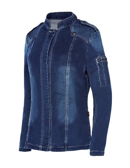 CHAQUETA DENIM PUNTO MANGA LARGA MUJER