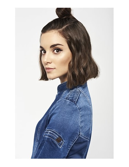 CHAQUETA DENIM PUNTO MANGA LARGA MUJER