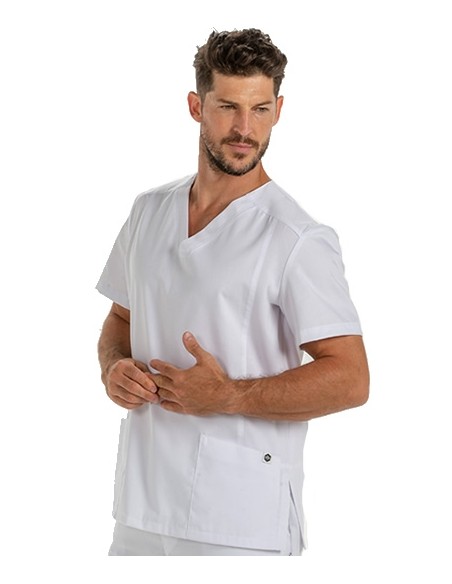 CASACCA COLLO A V UOMO M/C ANTIBATTERICO