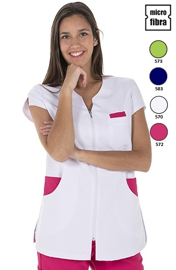 CHAQUETA MICROFIBRA M/C CREMALLERA MUJER