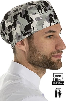GORRO SANITARIO MICROFIBRA CAMUFLAJE GRIS 2