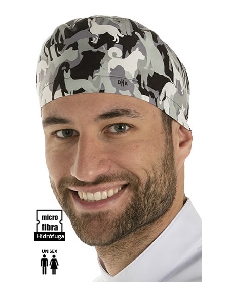 GORRO SANITARIO MICROFIBRA CAMUFLAJE GRIS