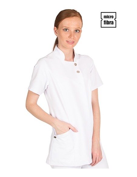CASACA M/C CORCHETES MICROFIBRA MUJER