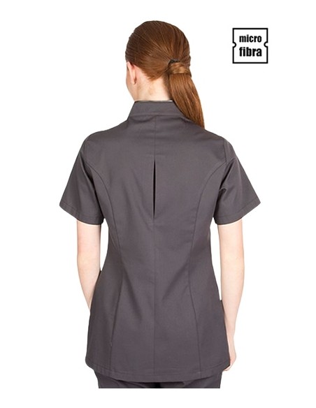 CASACA M/C CORCHETES MICROFIBRA MUJER