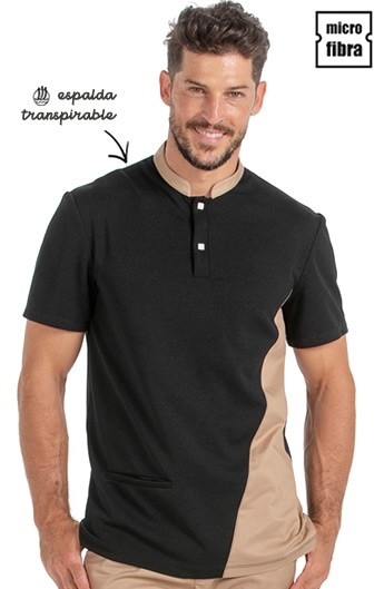 POLO BICOLOR HOMBRE M/C CUELLO MAO 
