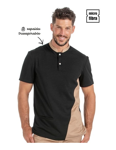 POLO BICOLOR HOMBRE M/C CUELLO MAO 