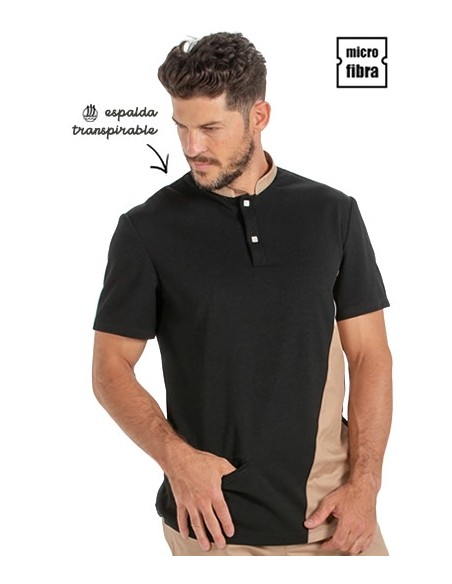 POLO BICOLOR HOMBRE M/C CUELLO MAO 