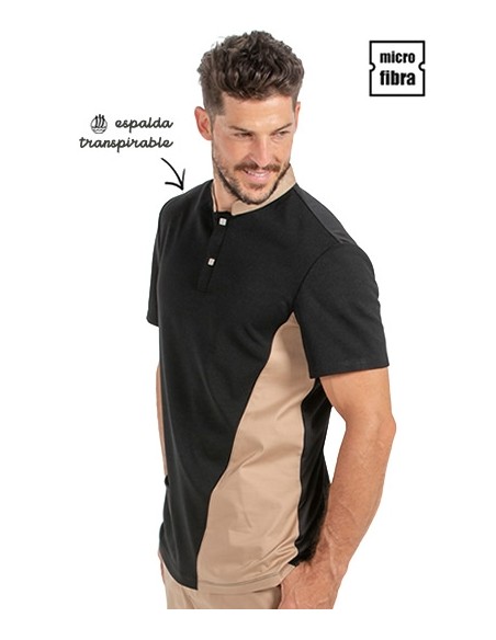 POLO BICOLOR HOMBRE M/C CUELLO MAO 