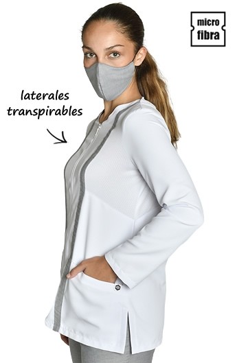 GIACCA M/L CON CERNIERA IN MICROFIBRA DA DONNA