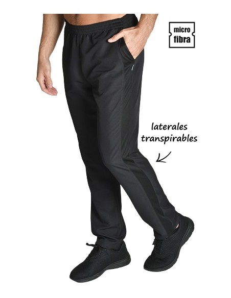 PANTALONI IN MICROFIBRA UNISEX CON GRIGLIA LATERALE