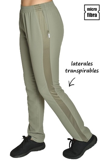 PANTALONI IN MICROFIBRA UNISEX CON GRIGLIA LATERALE