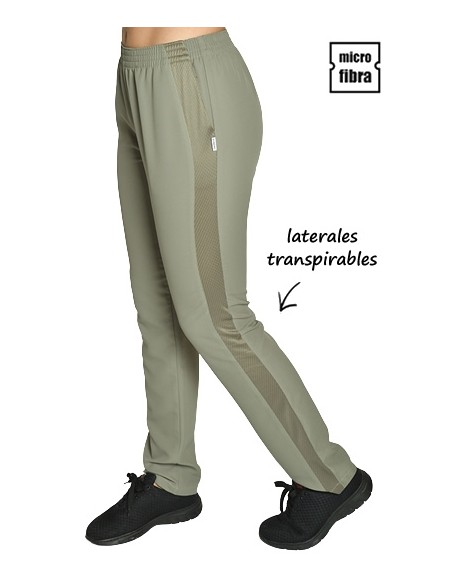 PANTALONI IN MICROFIBRA UNISEX CON GRIGLIA LATERALE