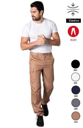 PANTALÓN UNISEX MULTIBOLSILLOS ELÁSTICO