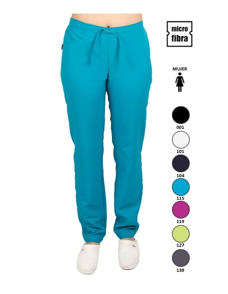  PANTALON MUJER MICROFIBRA GOMA MITAD CINTURA