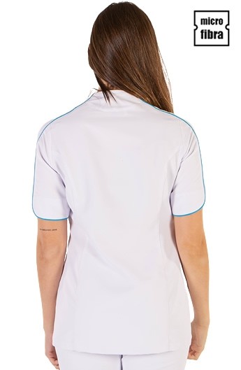 CASACA MUJER MICROFIBRA RIBETE M/C