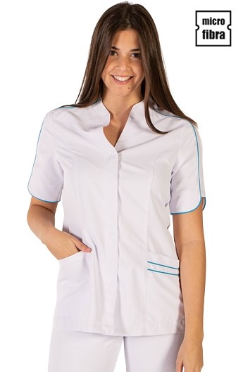 CASACA MUJER MICROFIBRA RIBETE M/C