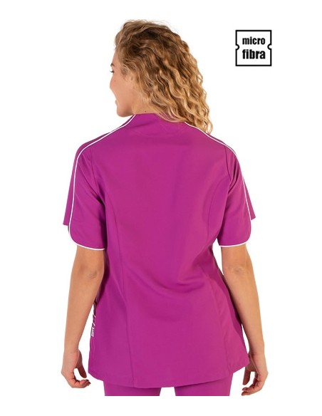 CASACA MUJER MICROFIBRA RIBETE M/C
