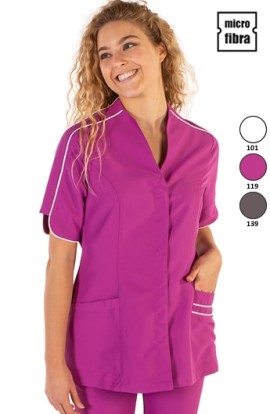 CASACA MUJER MICROFIBRA RIBETE M/C