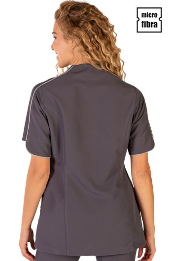 CASACA MUJER MICROFIBRA RIBETE M/C