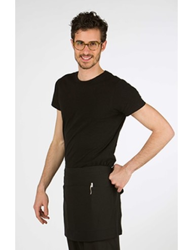 DELANTAL CORTO MULTIBOLSILLOS NEGRO
