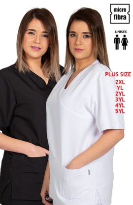 BLUSA MICROFIBRA TALLAS EXTRA UNISEX M/C