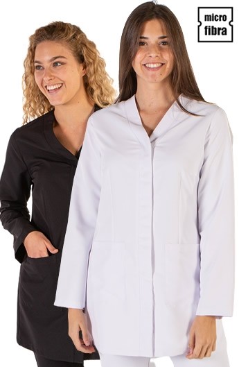 CAMICIA MICROFIBRA CHIUSURA CENTRALE DONNA M/L