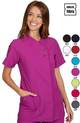 CHAQUETA MUJER MICROFIBRA CORCHETES METÁLICOS M/C