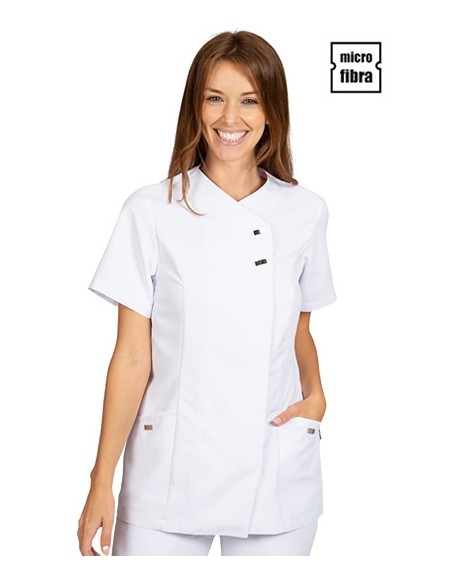 CHAQUETA MUJER MICROFIBRA CORCHETES METÁLICOS M/C