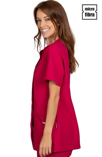CHAQUETA MUJER MICROFIBRA CORCHETES METÁLICOS M/C