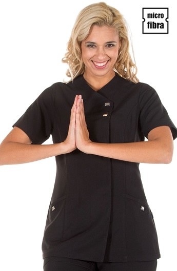 CHAQUETA MUJER MICROFIBRA CORCHETES METÁLICOS M/C