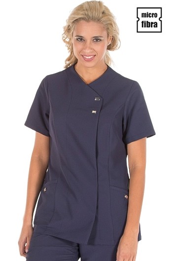 CHAQUETA MUJER MICROFIBRA CORCHETES METÁLICOS M/C