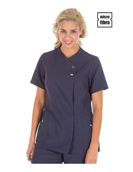 CHAQUETA MUJER MICROFIBRA CORCHETES METÁLICOS M/C