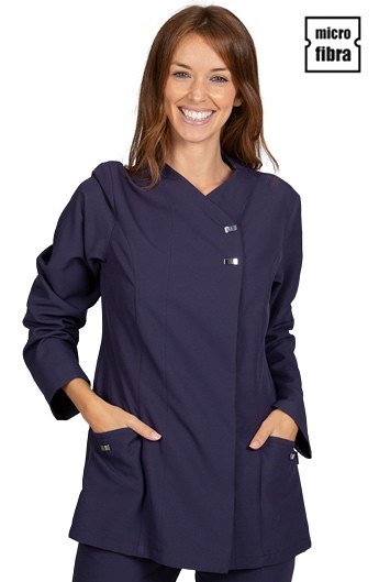 CHAQUETA MICROFIBRA CORCHETES METAL M/L MUJER