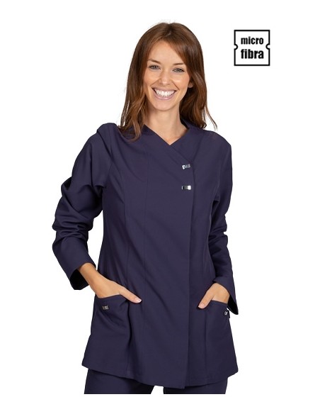 CHAQUETA MICROFIBRA CORCHETES METAL M/L MUJER