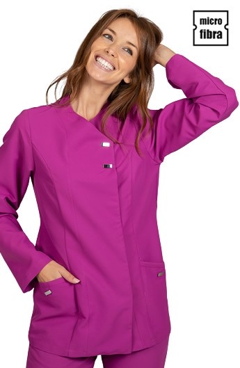 CHAQUETA MICROFIBRA CORCHETES METAL M/L MUJER