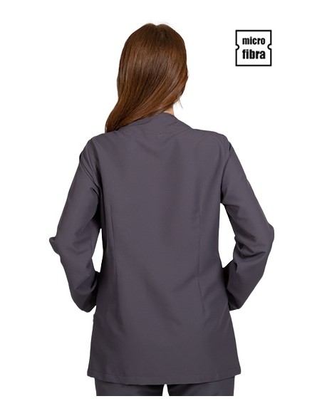 CHAQUETA MICROFIBRA CORCHETES METAL M/L MUJER